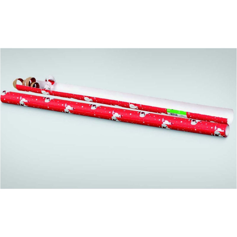 ROTOLO CARTA REGALO 70CMX2MT NATALE CON STRAPPO 3