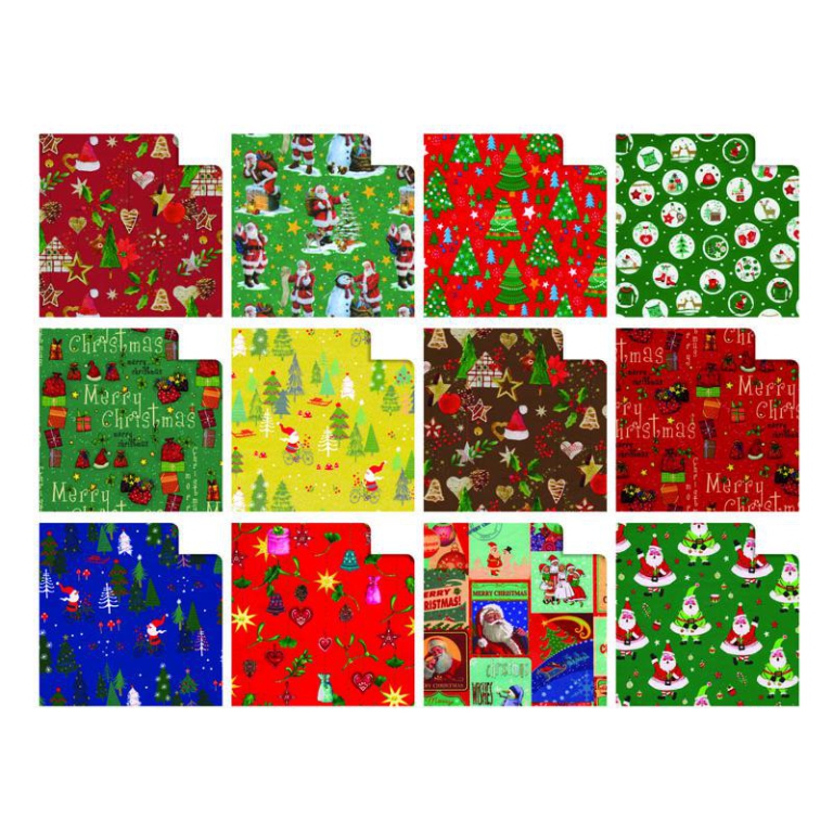 ROTOLO CARTA REGALO 70CMX2MT RASO NATALE COUNTRY