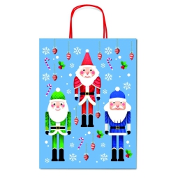 SHOPPER 46X16H49CM MANIGLIA  RITORTA 10PZ 442J NATALE