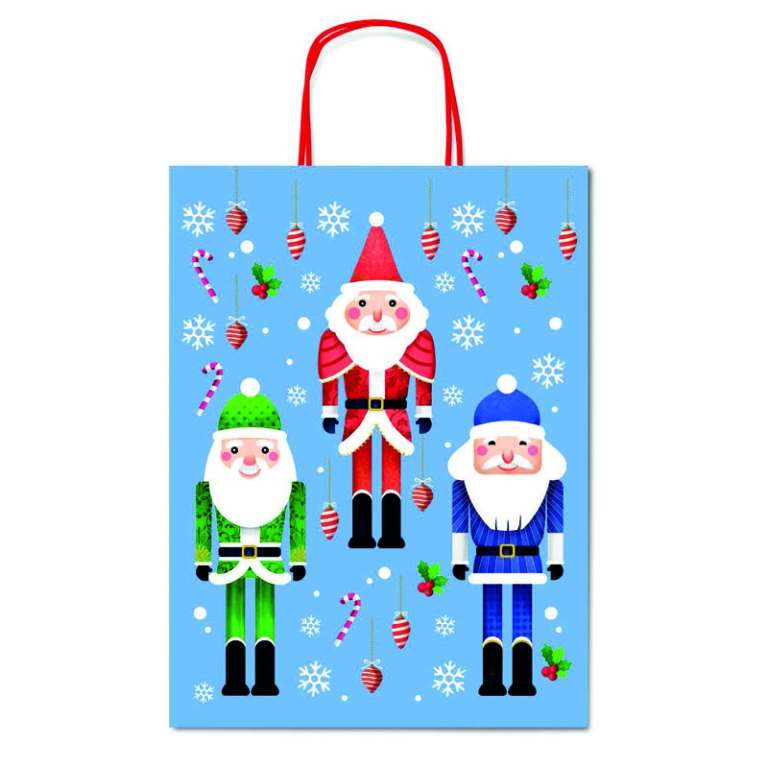 SHOPPER 46X16H49CM MANIGLIA  RITORTA 10PZ 442J NATALE
