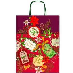 SHOPPER 16X8H21CM MANIGLIA RITORTA TANTI AUGURI