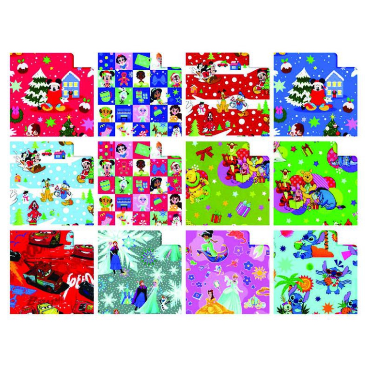 ROTOLO CARTA REGALO 70CMX2MT DISNEY NATALE