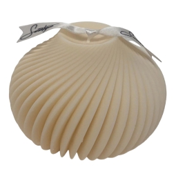 CANDELA DECORATIVA KARO  D11,5H9CM AVORIO