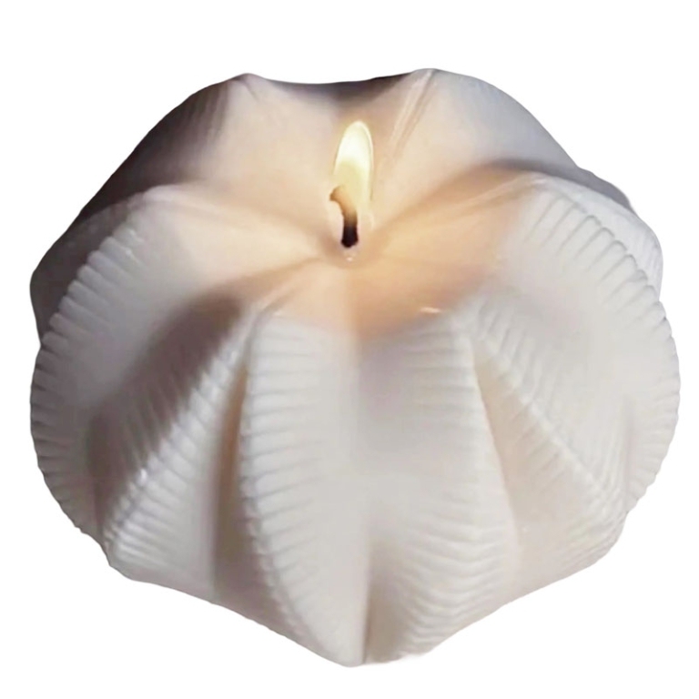 CANDELA DECORATIVA LENA  D11H11CM AVORIO