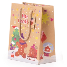 SHOPPER 18X10H23CM NATALE PAN DI ZENZERO