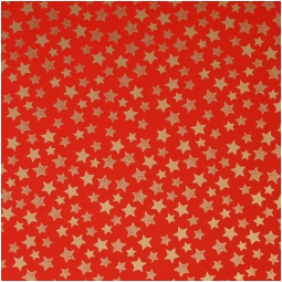 CARTA REGALO 70X100CM 10PZ ROSSA DECORO STELLE