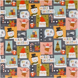 CARTA REGALO 70X100CM 10PZ DECORO NATALE