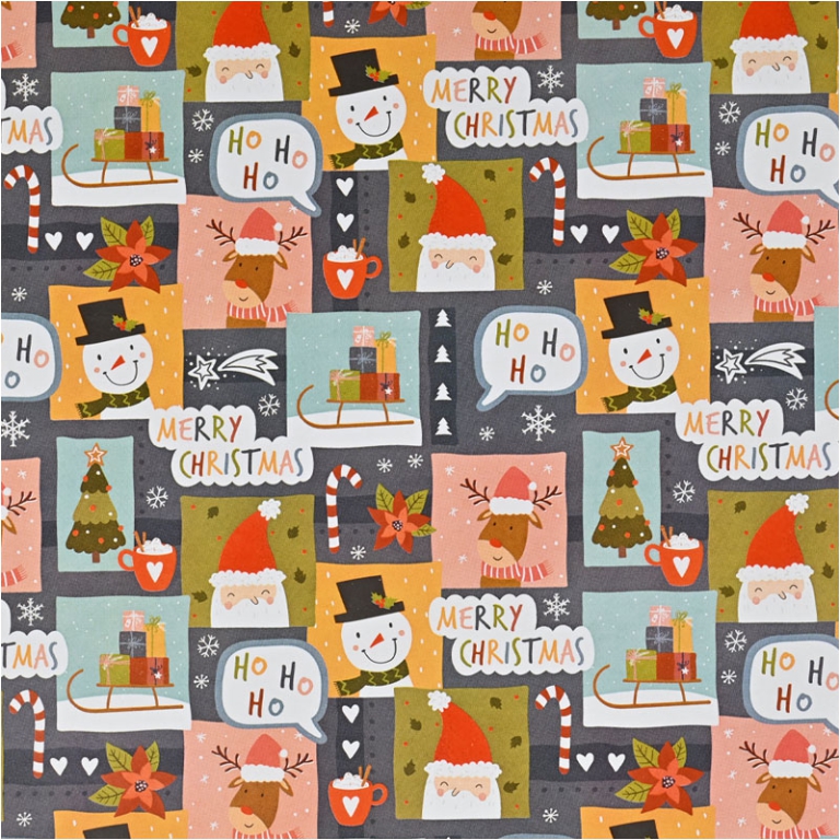 CARTA REGALO 70X100CM 10PZ DECORO NATALE