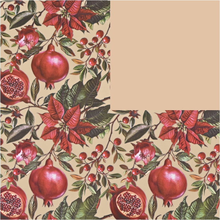 ROTOLO CARTA REGALO 100CMX25M POINSETTIA 2LATI