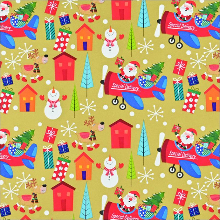 CARTA REGALO 70X100CM    10 FOGLI NATALE