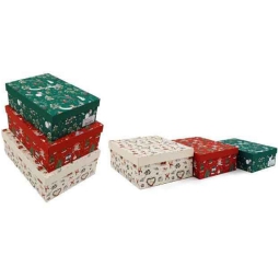SCATOLE MATRIOSKA SET 6PZSOGGETTI NATALIZI ASSORTITI