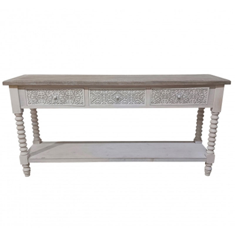 CREDENZA IN LEGNO 3 CASSETTI 160X40H78CM