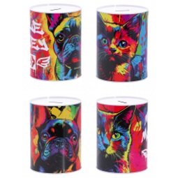 SALVADANAIO LATTA D12H16CM SOGGETTI ASSORTITI