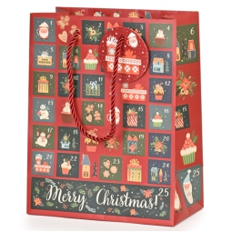 SHOPPER 18X10H23CM NATALE AVVENTO ROSSA