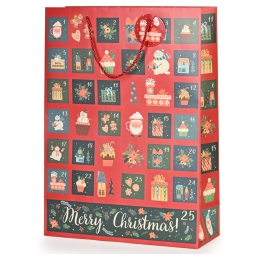 SHOPPER 33X13H45CM NATALE AVVENTO ROSSA
