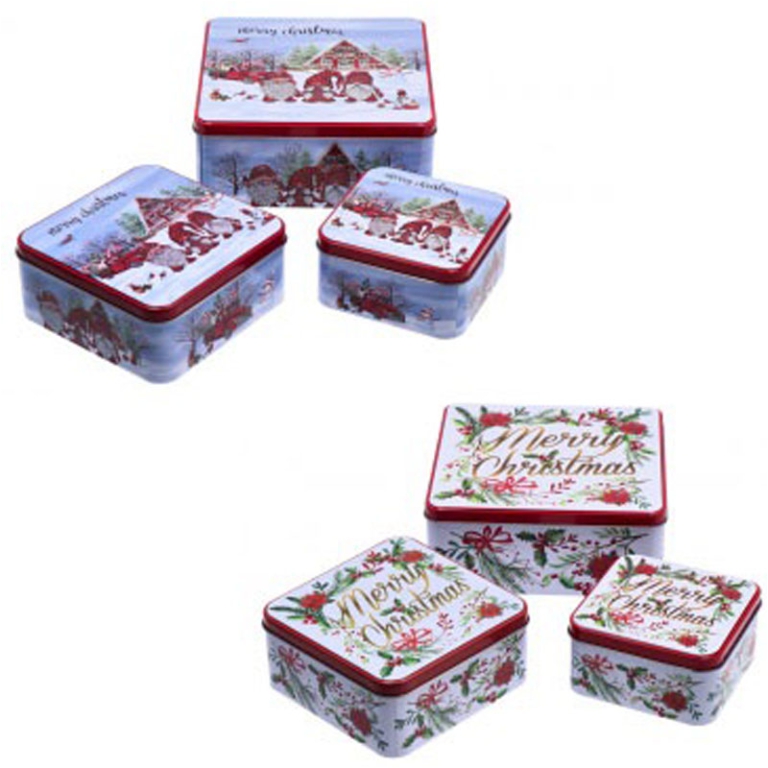 SCATOLE 3PZ LATTA DECORI ASSORTITI
