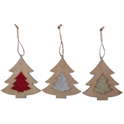 DECORO DA APPENDERE XMAS TREE 10,5X11CM SOGGETTI ASSORTITI