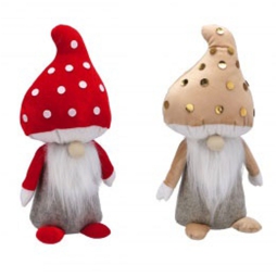 DECORO GNOMO FUNGO H37CM SOGGETTI ASSORTITI
