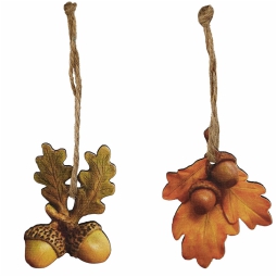 DECORAZIONE GHIANDE 12PZ COLORI ASSORTITI