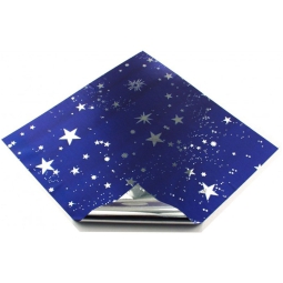 ROTOLO CIELO METALLIZZATO STELLA ARGENTO H70CM 1MT