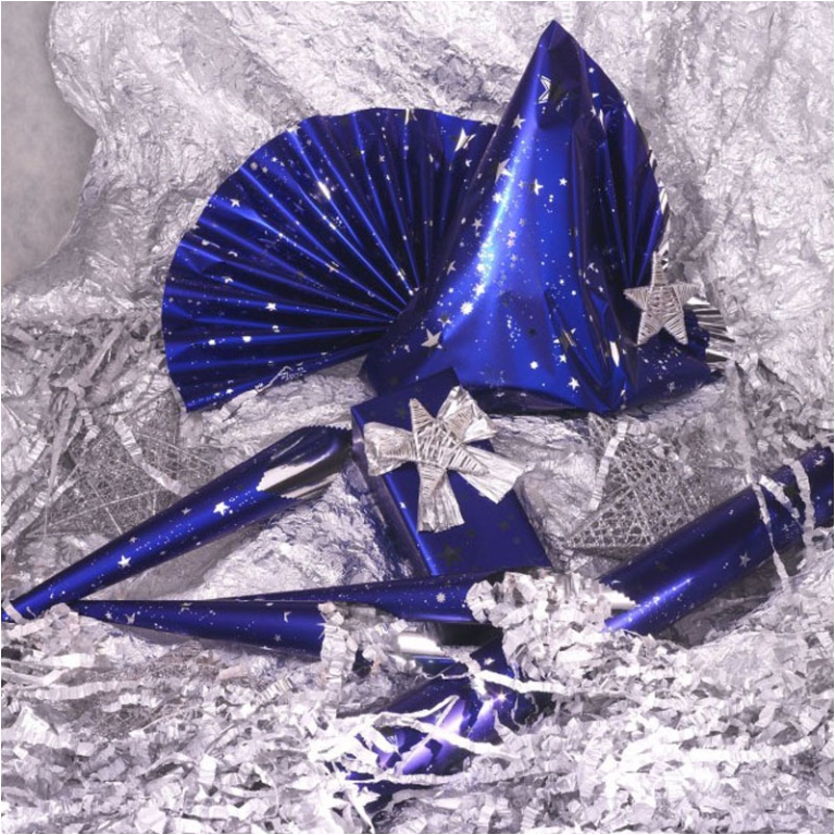 ROTOLO CIELO METALLIZZATO STELLA ARGENTO H70CM 1MT 2