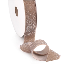 NASTRO 25MMX10MT VELLUTO CIPRIA GLITTER