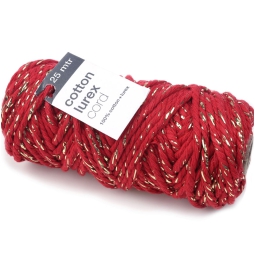 CORDONCINO 4MMX25MT LUREX ROSSO ORO
