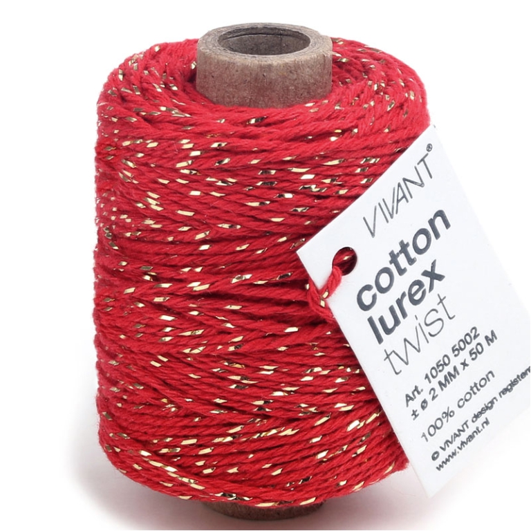 CORDONCINO 2MMX50MT LUREX ROSSO ORO