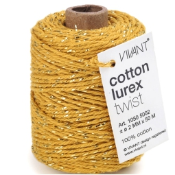 CORDONCINO 2MMX50MT LUREX OCRA ORO