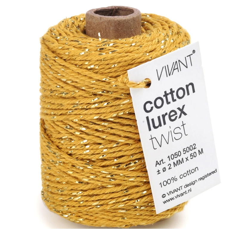 CORDONCINO 2MMX50MT LUREX OCRA ORO