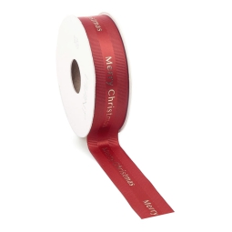 NASTRO TESSUTO 25MMX20MT ROSSO MERRY CHRISTMAS