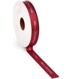 NASTRO TESSUTO 15MMX15MT ROSSO MERRY CHRISTMAS ORO