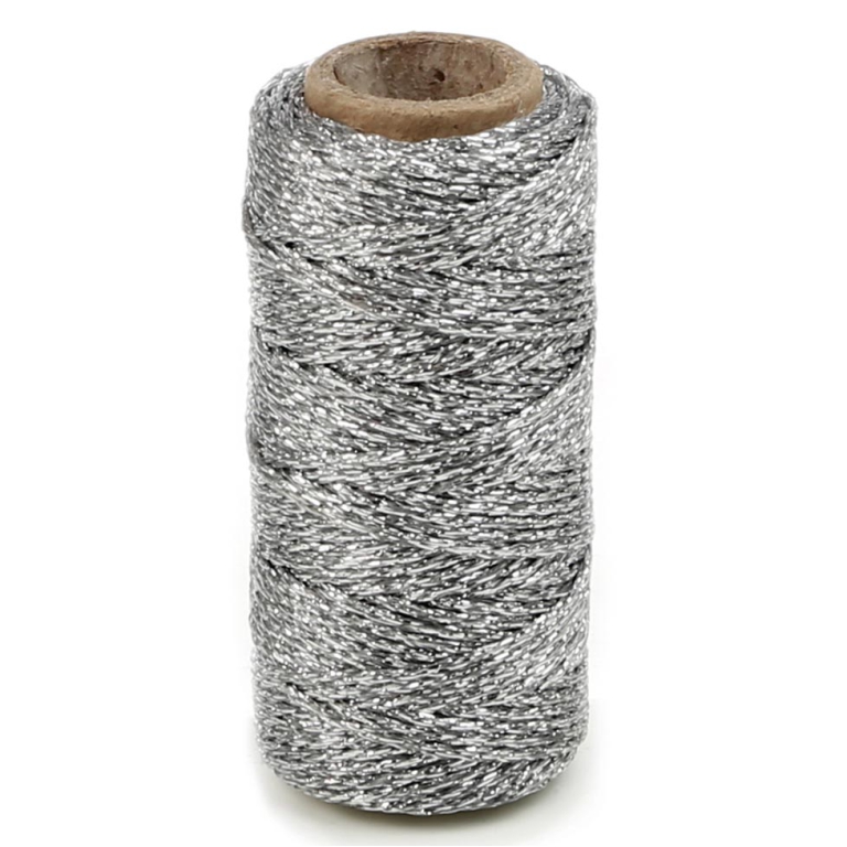 NASTRO CORDONCINO 1,5MMX25MT FLASHY LUREX GRIGIO