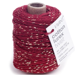 CORDONCINO 2MMX50MT LUREX BORDEAUX ORO