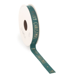 NASTRO VELLUTO 15MMX5MT VERDE MERRY XMAS