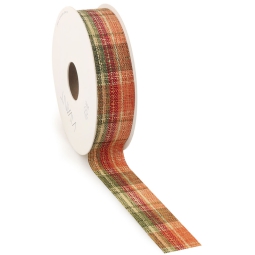 NASTRO TESSUTO 25MMX20MT SCOZZESE ROSSO VERDE