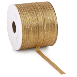 NASTRO 10MMX100MT GAUDY  ORO GLITTER BORDATO