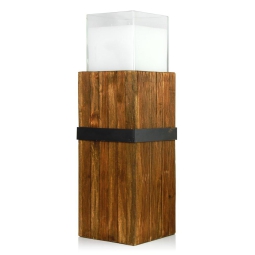 CANDELA COLONNA LEGNO    H70D22CM