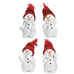 PUPAZZO DI NEVE D6CM CAPPELLO ROSSO
