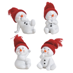 PUPAZZO DI NEVE D8CM CAPPELLO ROSSO