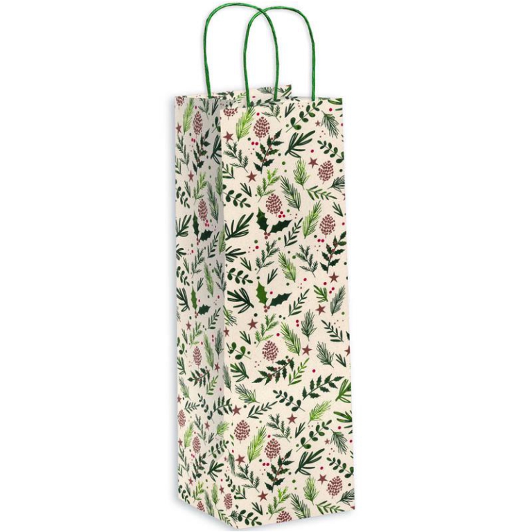 SHOPPER BOTTIGLIA 10X10H39CM NATURAL CHRISTMAS