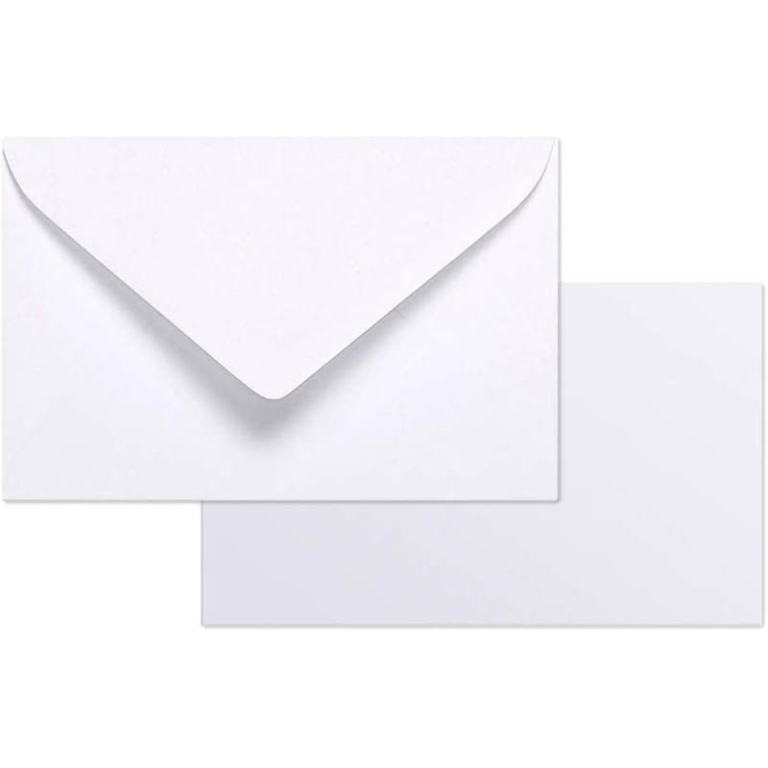 ISCHIA CARTONCINO CON BUSTA 9X14CM 100/100  BIANCO
