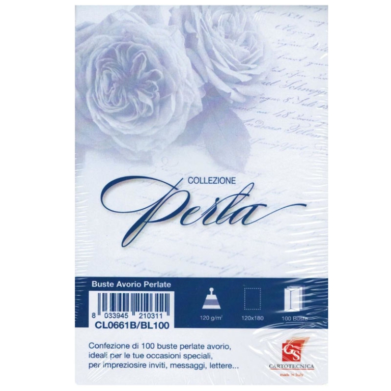 BUSTE 12X18 AVORIO PERLA 120GR 25PZ 2