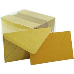 CARTONCINO CON BUSTA 6X8CM 100PZ CARTA PAGLIA