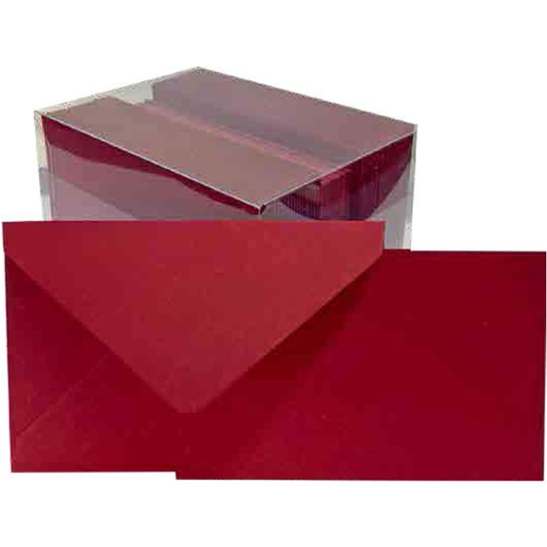 CARTONCINO CON BUSTA 9X14CM 50PZ RICICLATA BORDEAUX