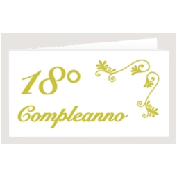 CARTONCINI BOMBONIERA 100PZ BIANCO 18° COMPLEANNO