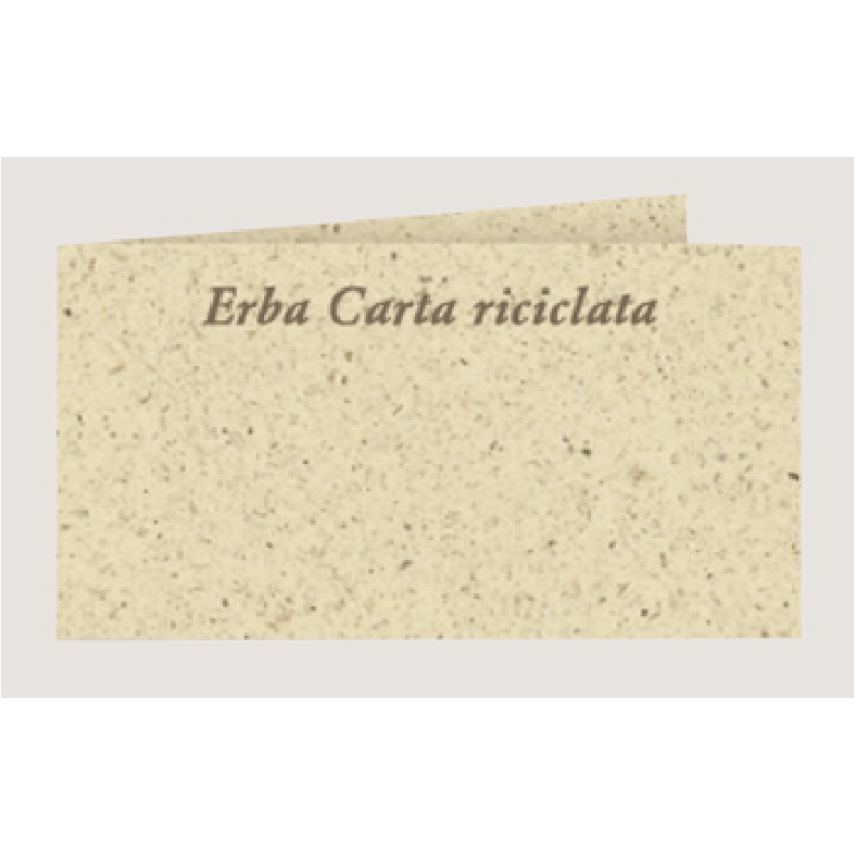 CARTONCINI BOMBONIERA 100PZ ERBA CARTA RICICLATA