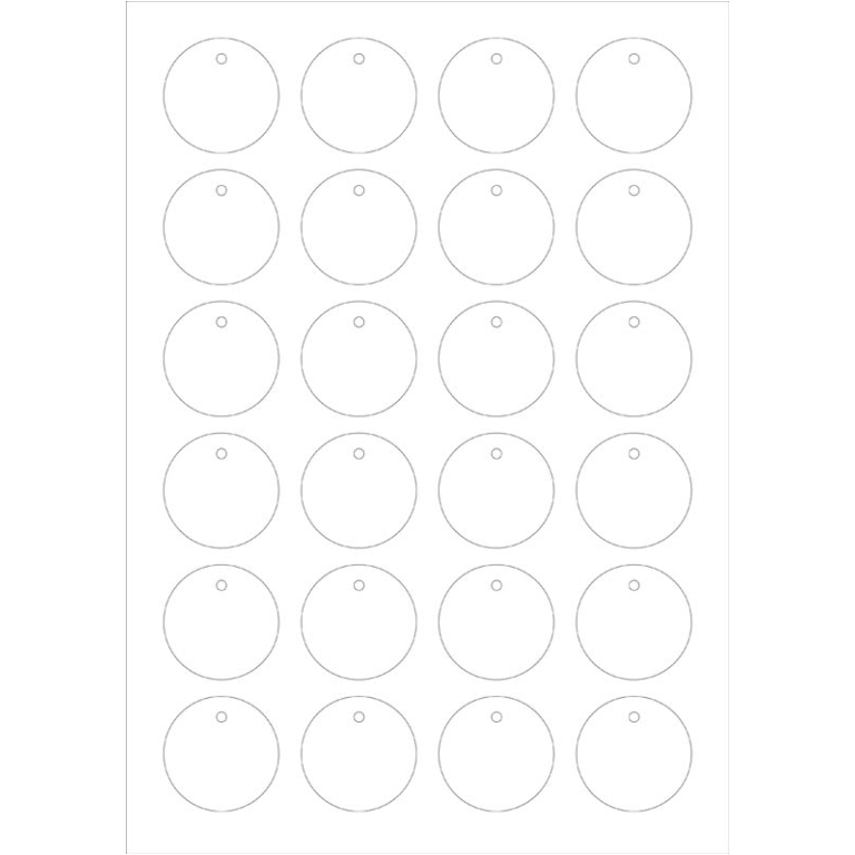 TAG CERCHI AVORIO PERLA 120PZ PREFUSTELLATI 4CM 2