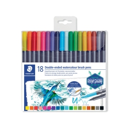 PENNE BRUSH 2 PUNTE ACQUERELLABILI 18C STAEDTLER