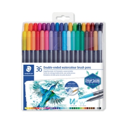 PENNE BRUSH 2 PUNTE ACQUERELLABILI 36C STAEDTLER